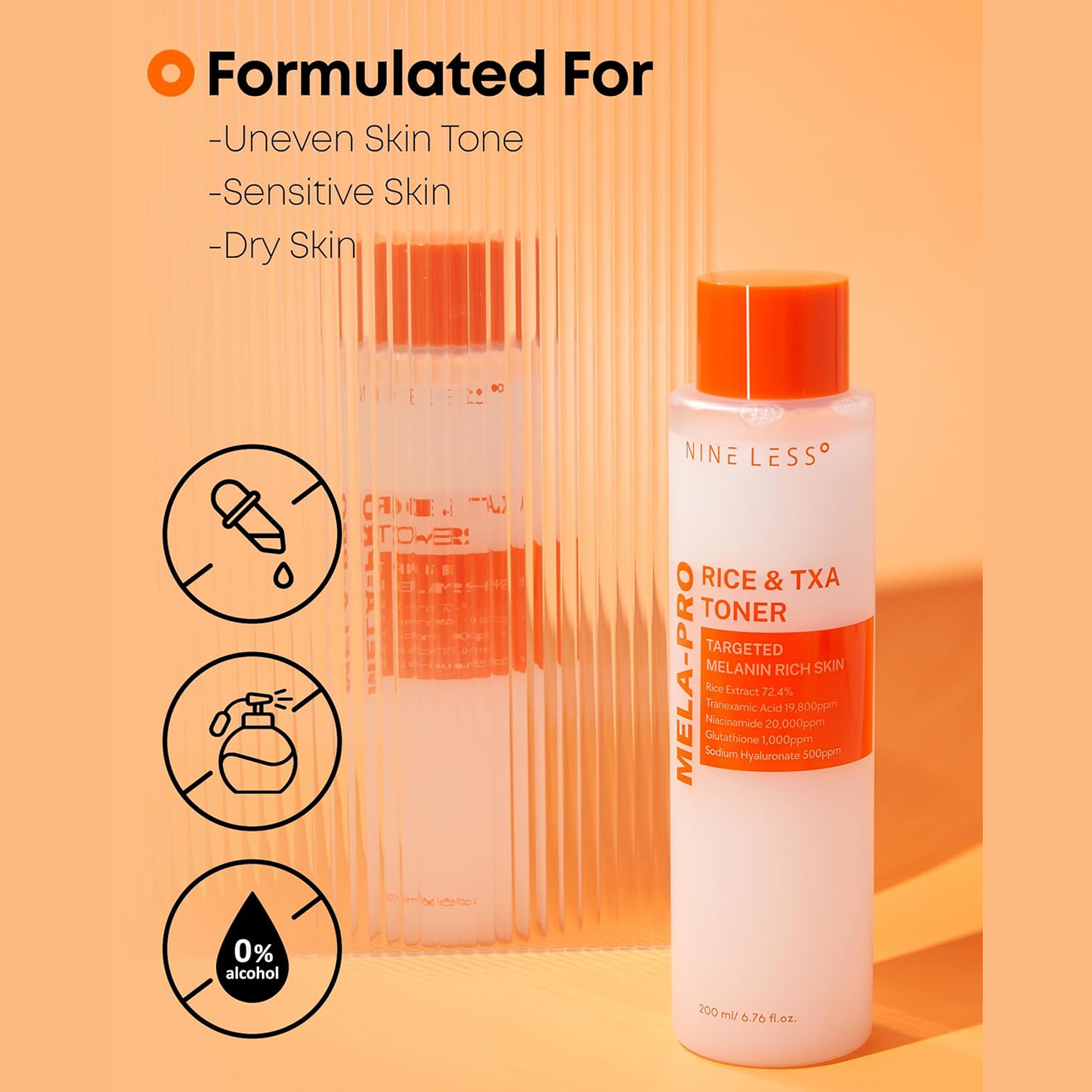 NINELESS MELA-PRO Rice & TXA Toner 200ml