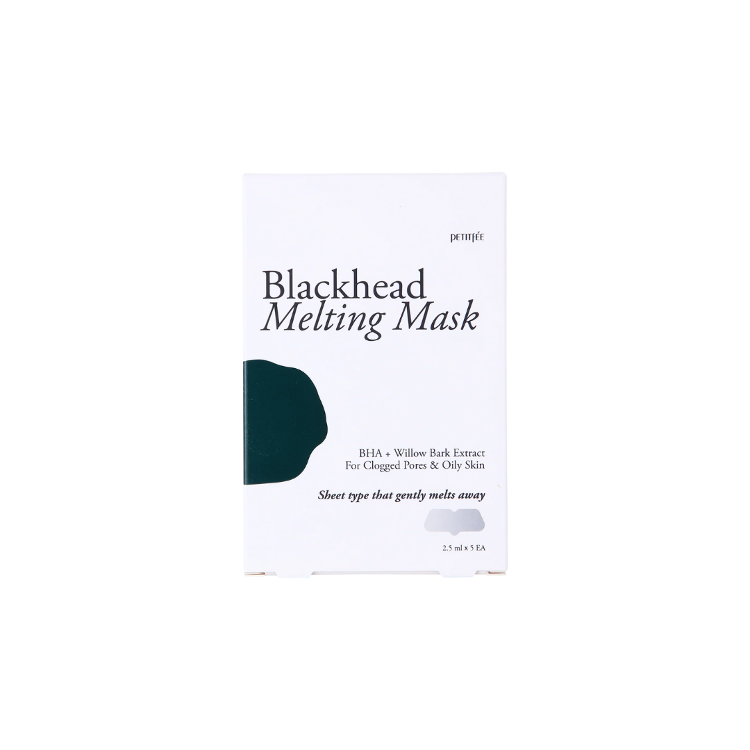 PETITFEE Blackhead Melting Mask is a targeted treatment that helps dissolve and remove blackheads while unclogging pores. Infused with Witch Hazel, Peppermint, and Salicylic Acid, it gently exfoliates, controls excess oil, and soothes the skin. The refreshing formula leaves pores clearer and skin smoother without irritation. Best for: oily, combination, and blackhead-prone skin.