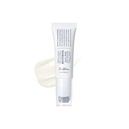 DR. ALTHEA Retinol Flat Iron Eye Roller is a Korean eye serum with a cooling roller-tip applicator designed to help smooth, firm, and refresh the delicate eye area. Formulated with Retinol, Bakuchiol, Hyaluronic Acid, Madecassoside, Centella Asiatica Leaf Water, Ceramide NP, and Peptides, it helps improve the look of fine lines and wrinkles while keeping the skin hydrated, soothed, and comfortable. Suitable for fine lines, wrinkles, dryness, puffiness, and loss of firmness around the eyes.