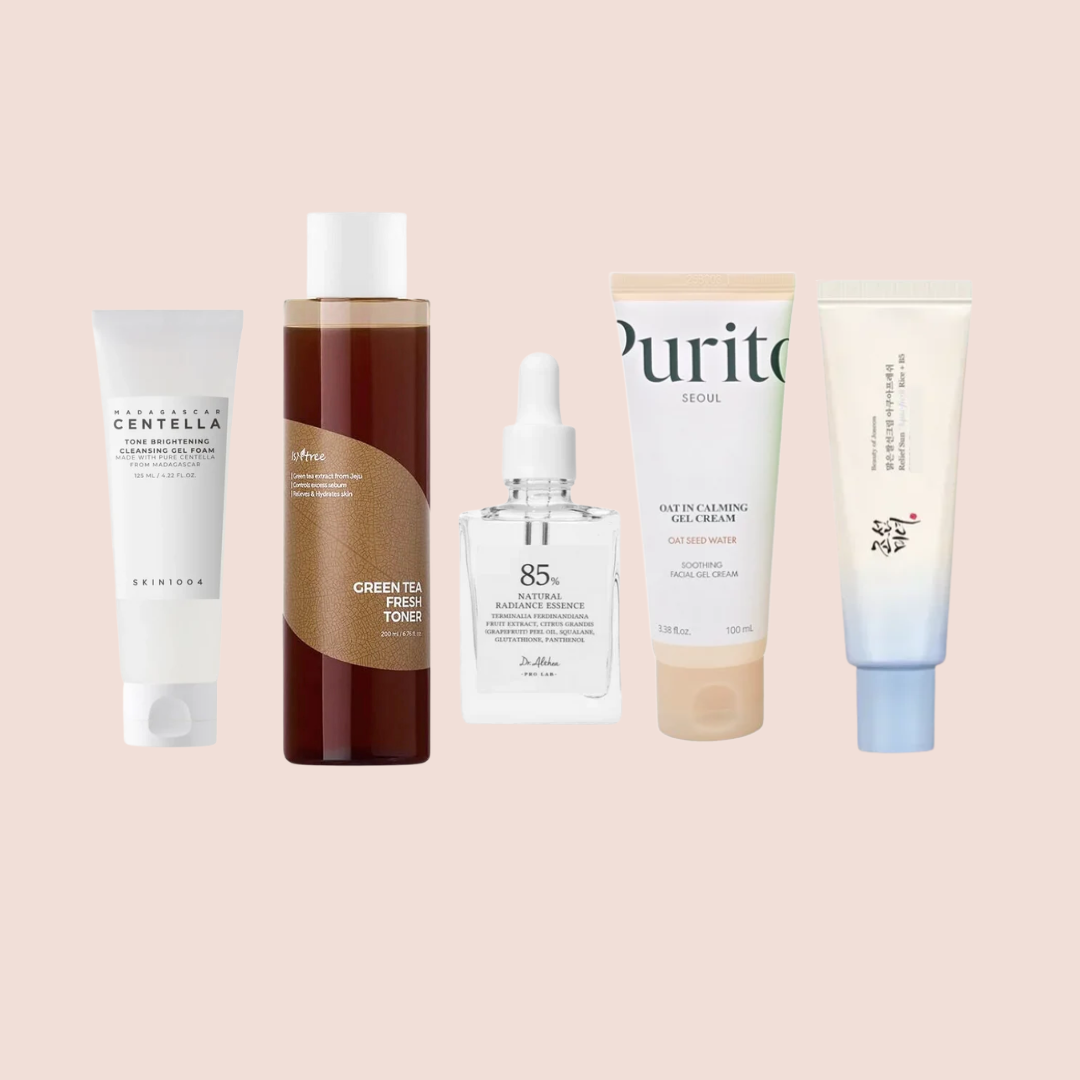 ELIKO GLOW 5 Step Korean Skincare Routine Set For Combination Skin Type
