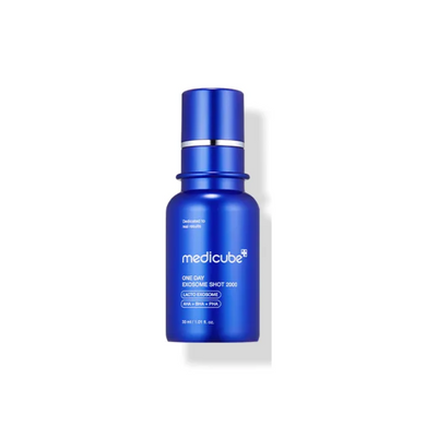 MEDICUBE One Day Exosome Shot Pore Ampoule 2000 is crafted to refine pores and smooth skin texture. This ampoule features Niacinamide and Milk Exosomes to balance oil production and minimize pores. Ingredients like Evening Primrose and Pine Leaf provide elasticity and antioxidant benefits. Panthenol and Adenosine soothe and repair, making this ideal for daily use in achieving a clearer, refined complexion. Suitable for anyone targeting pore concerns.