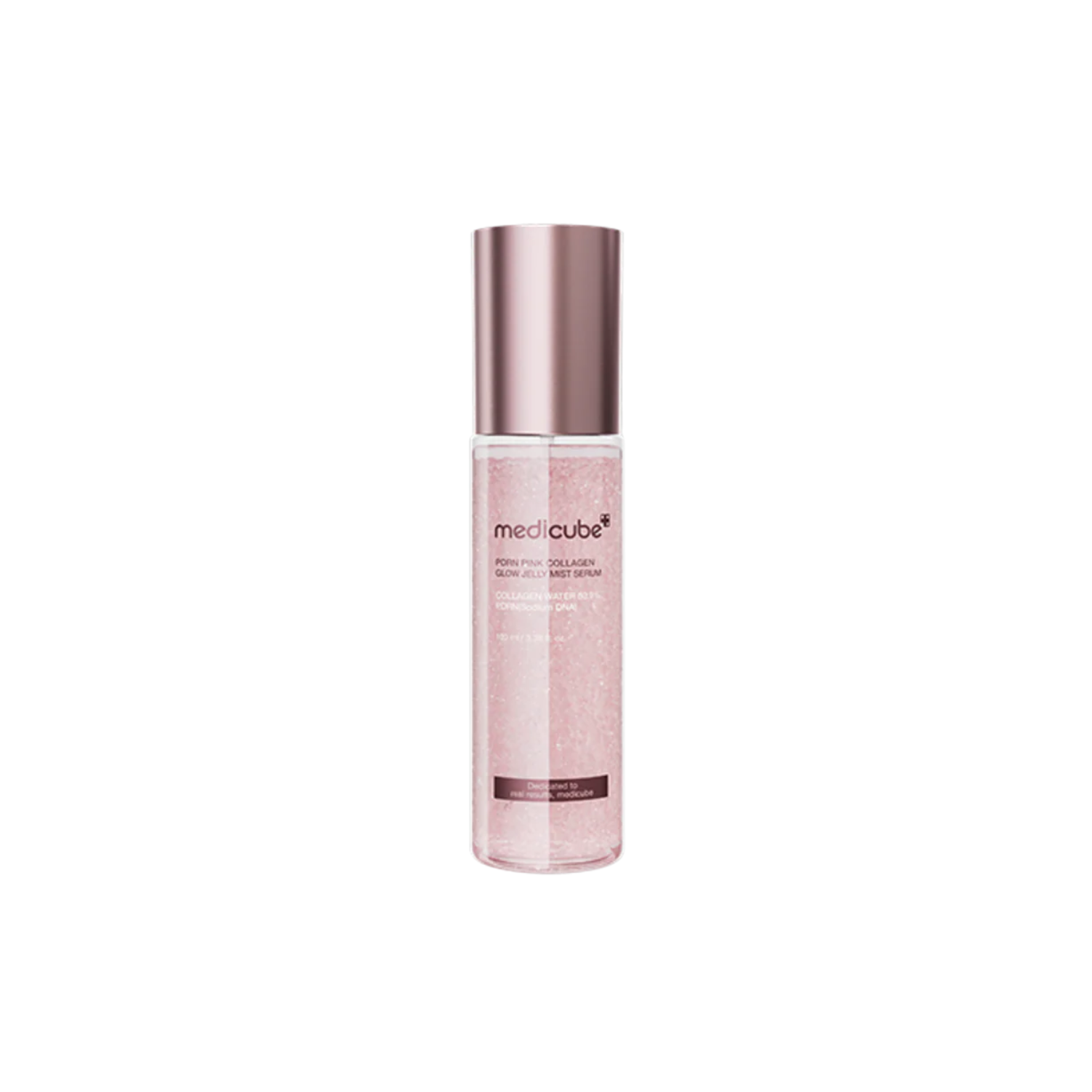 MEDICUBE PDRN Pink Collagen Glow Jelly Mist Serum is a lightweight, jelly-to-mist formula designed to boost radiance, hydration, and firmness. With 80.9% Collagen Water, PDRN, Hyaluronic Acid, and Glutathione, it helps plump the skin, enhance elasticity, and create a healthy, dewy glow. Perfect as a serum or refreshing mist, it nourishes dull, tired skin and supports a smoother, bouncier complexion.