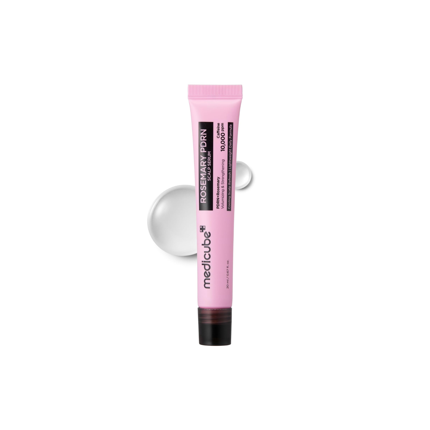 MEDICUBE Roseymary PDRN Scalp Serum is a lightweight scalp treatment designed to support healthy hair growth and improve scalp condition. Formulated with PDRN (Sodium DNA), Caffeine, and Biotin, it helps strengthen hair roots and promote a fuller, healthier look. Glycolic Acid and Salicylic Acid gently exfoliate to remove buildup, while Tea Tree, Rosemary, and Menthol refresh and soothe the scalp. Panthenol and Hyaluronic Acid provide hydration, leaving the scalp balanced, clean, and revitalized.&nbsp;