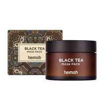 Load image into Gallery viewer, Heimish Black Tea Wash-Off Mask is a refreshing wash-off mask that combines the power of Black Tea and natural extracts to hydrate and revitalize tired skin. Infused with Camellia Sinensis Leaf Water, Lychee Extract, and Aloe Vera, this mask helps soothe and nourish the skin while promoting a healthy glow. The formula also includes Centella Asiatica and Cinnamomum Bark Extract to calm irritation and improve skin texture. Perfect for a quick, relaxing skincare treatment, this mask leaves your skin feeling so
